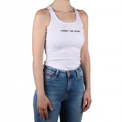Tommy Hilfiger Body tirantes deportivo con logo blanco Mujer