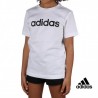 Adidas Camiseta Essentials Linear Logo White Black Blanco Niño