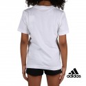 Adidas Camiseta Essentials Linear Logo White Black Blanco Niño