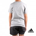 Adidas Camiseta Essentials Linear Logo Grey Black Gris Niño