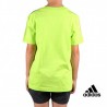 Adidas Camiseta Essential 3 bandas JR Semi Solar Slime Legacy Green Lima Kaki Niño
