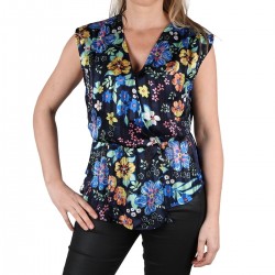 Pepe Jeans Blusa Amaia Multi Negro Flores Mujer