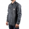 Carhartt Camisa Vaquera Salinac Shirt Jac Black Mid worn wash Negro Hombre