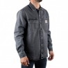 Carhartt Camisa Vaquera Salinac Shirt Jac Black Mid worn wash Negro Hombre