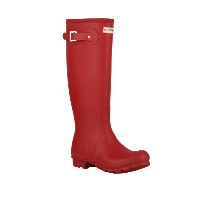 Hunter Bota  Original Tall Rain Boots Military Red Rojo Mujer