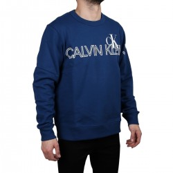 Calvin Klein Sudadera Outline Logo Naval Blue Azul Hombre