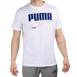 Puma Camiseta Rebel Tee White Blanco Azul Hombre