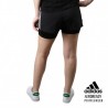 ADIDAS Short PACER 3S 2 IN 1 Black White Negro Blanco Mujer