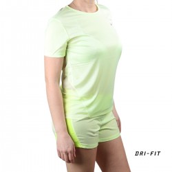 Nike Camiseta Miler Amarilla Mujer