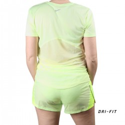 Nike Camiseta Miler Amarilla Mujer