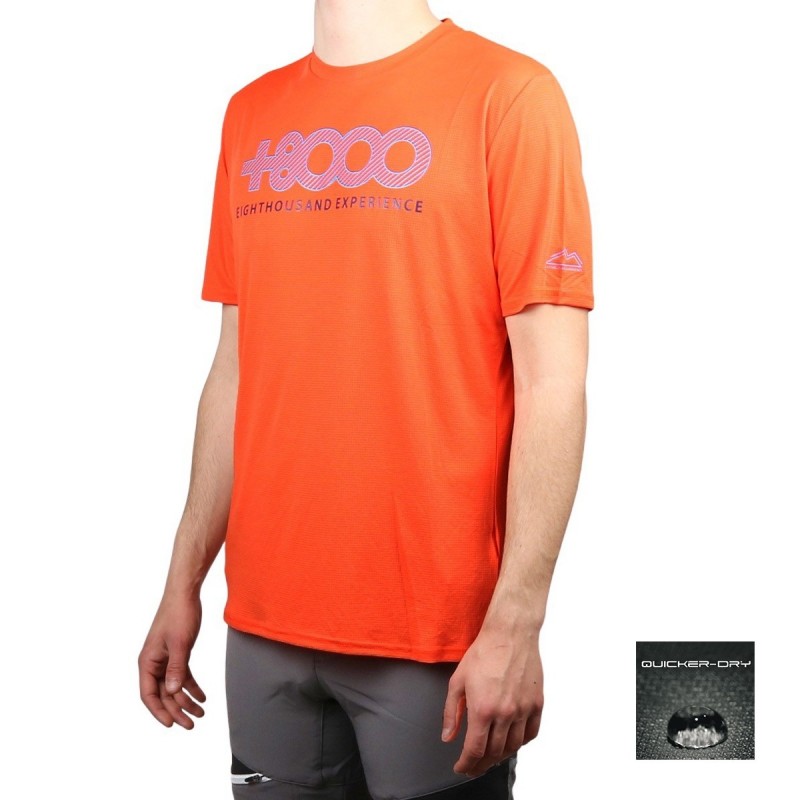 +8000 Camiseta WALK 21V Naranja Hombre
