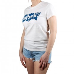 Levis Camiseta The Perfect Tee Batwing Fill Artistic Shapes Sugar Swizzle Blanco Azu Mujer