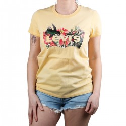 Levis Camiseta The Perfect Tee Batwing Fill Golden Haze Amarillo Colibrí Mujer