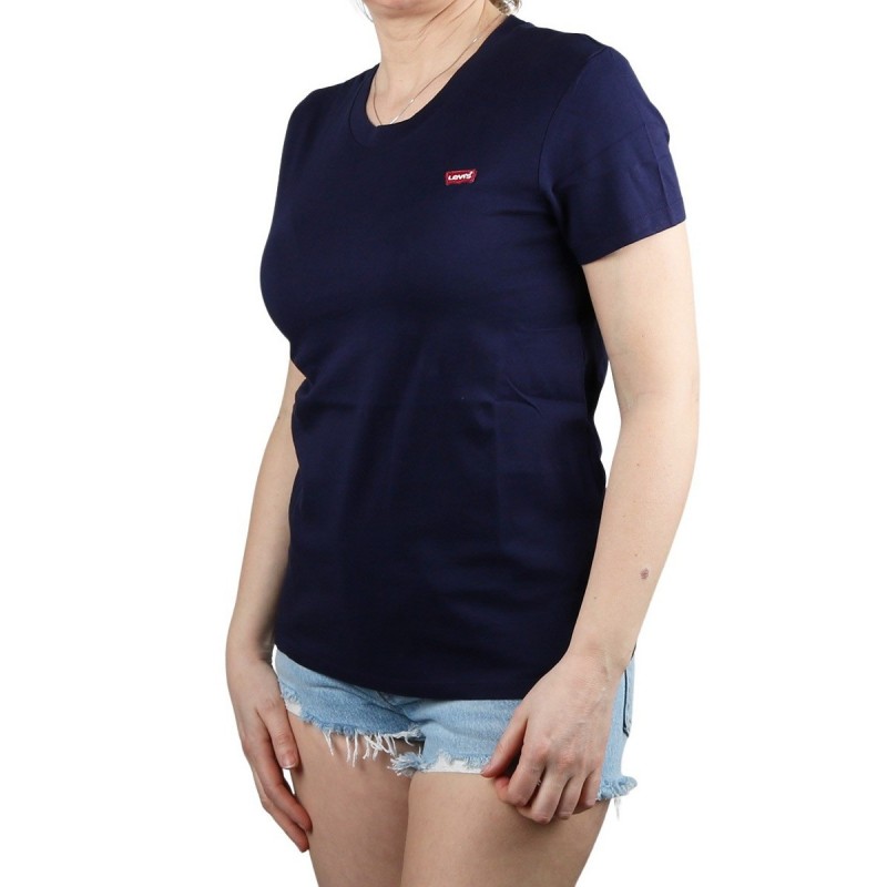 Levis Camiseta The Perfect Tee Mini Logo Sea Captain Blue Azul Mujer