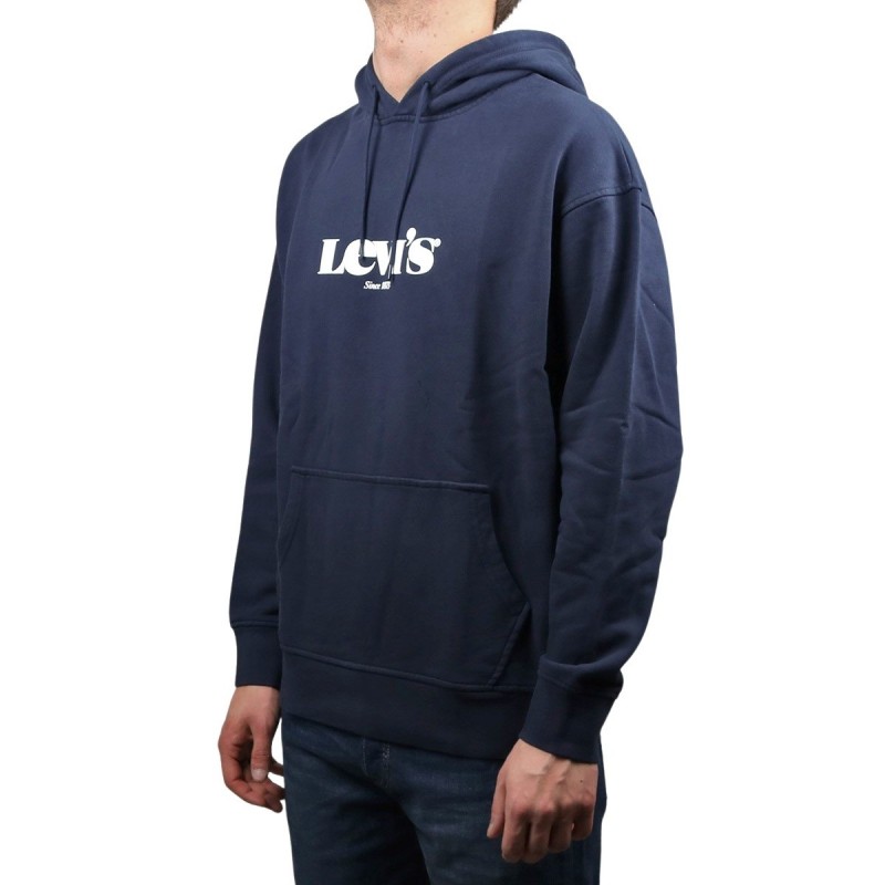 Levis Sudadera Relaxed Graphic Hoodie Dress Blues Azul Marino Hombre