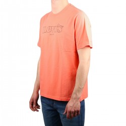 Levis Camiseta SS Relaxed Fit Tee New Logo II Coral Quartz Borde Hombre
