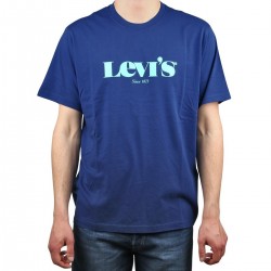 Levis Camiseta SS Relaxed Fit Tee New Logo II Navy Peony Azul Menta Hombre