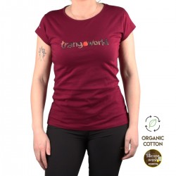 Trangoworld Camiseta WATERCOLOUR Granate Mujer