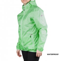 CMP Chaqueta Rain Fix Hood Jacket Green Verde Mujer