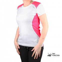 CMP Camiseta Running Dry-Function Bianco Gloss Blanco Rosa Mujer