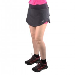 CMP Falda Running 2 en 1 Anthracite Gloss Gris Coral Fluor Mujer