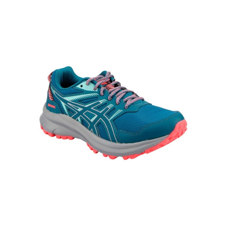 Asics SCOUT 2 Deep Teal Piedmont Grey Azul Verdoso Coral Mujer