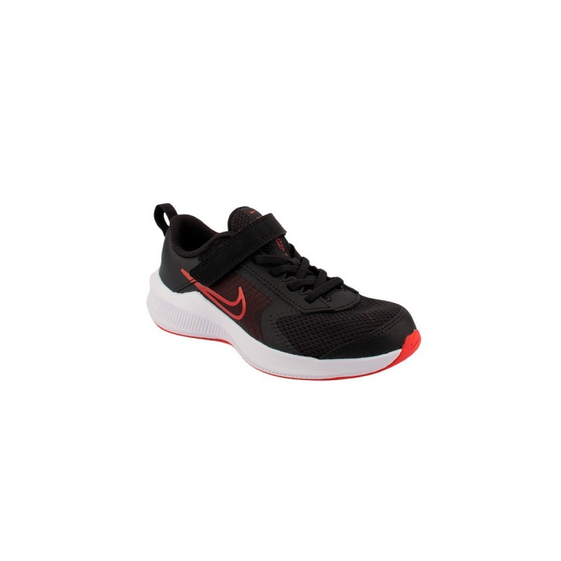Nike Zapatilla Downshifter 11 PSV Black University Red Negro Rojo Niño