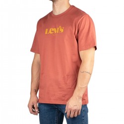 Levis Camiseta SS Relaxed Fit Tee New Logo II Marsala Rojo Teja Hombre