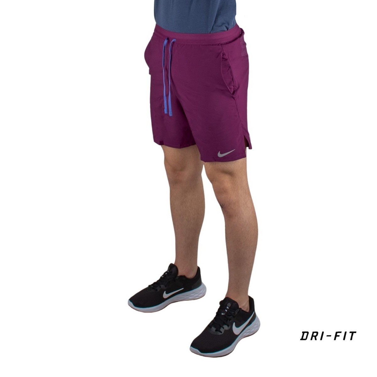calculate again shave Nike Short running Flex Stride Purple Morado Hombre