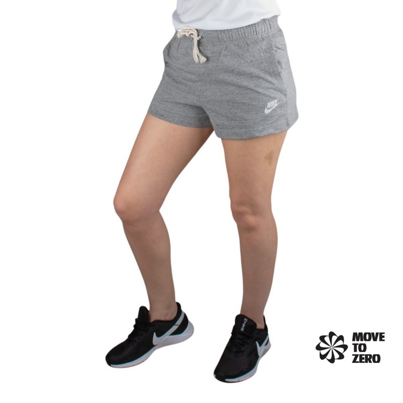 Nike Short Algodón Sportswear Gym Vintage Grey Gris Mujer