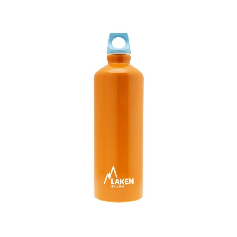Laken Botella Aluminio Futura 0,75L Naranja tapón Azul