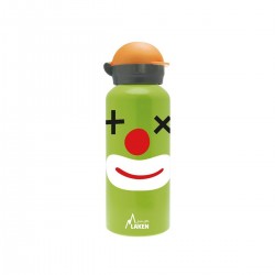 Laken Botella Aluminio 0,45 L Tapón Hit Clown verde tapón naranja