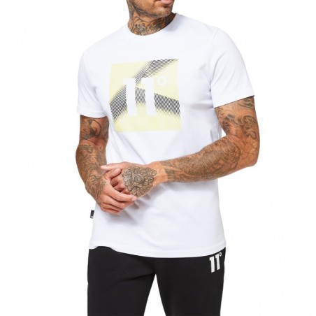 11degrees Camiseta 3d Linear Gradient White Blanco Hombre