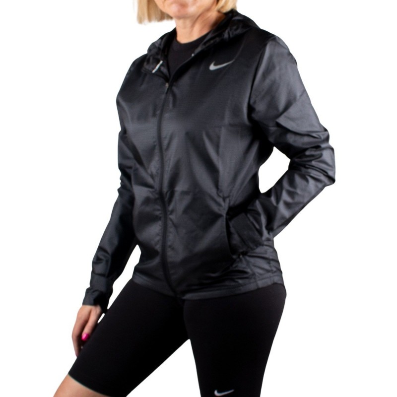 Nike Chaqueta Impermeable Essential Black Negro Mujer