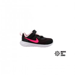 Nike Zapatillas Revolution 6 TDV Black Hyper Pink Negro Rosa Niño