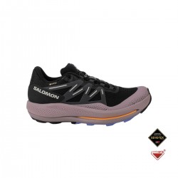 Salomon Zapatillas Shoes Pulsar Trail GTX Black Quail Lolite negras morado Mujer