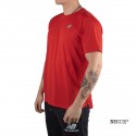 New Balance Camiseta Impact Run Short Sleeve True red heather Rojo Hombre