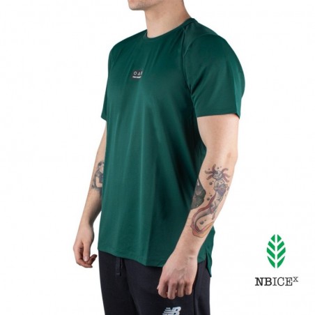 New Balance Camiseta Impact Run At N-Vent Verde Agua Hombre