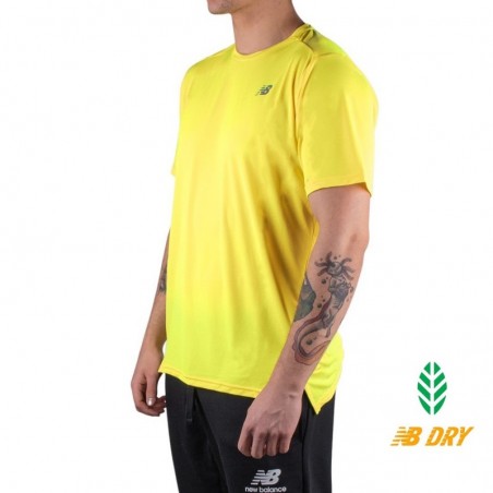 New Balance Camiseta Accelerate Short Sleeve Amarillo Fluor Hombre