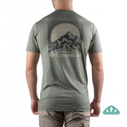Columbia Camiseta Tech Trail Graphic Tee Stone Green Verde Hombre
