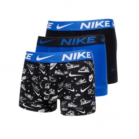 Nike Calzoncillos Everyday Cotton Strech  Trunk Boxer 3 uds Negro Azul Hombre