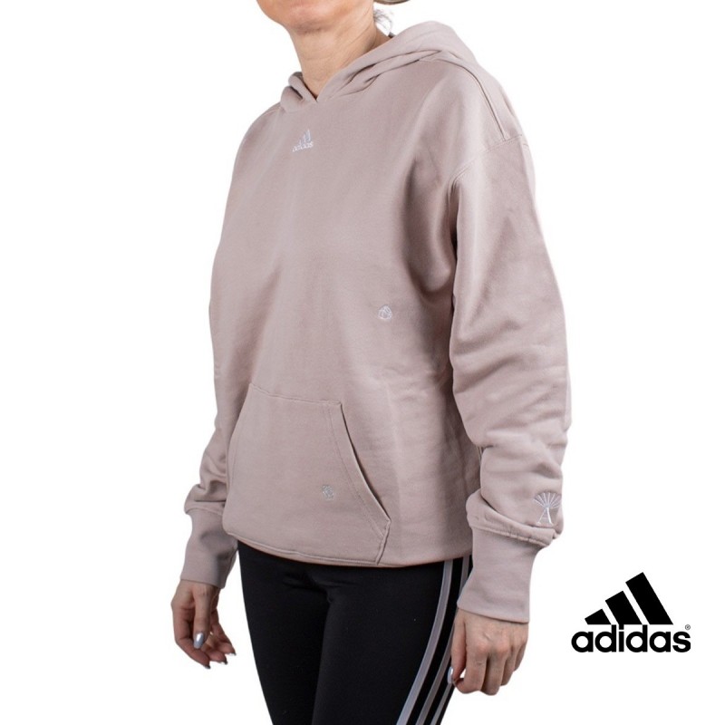 ADIDAS Sportswear Sudadera Relaxed Hoodie with Healing Crystals-Inspired Arena Wonder Taupe Mujer
