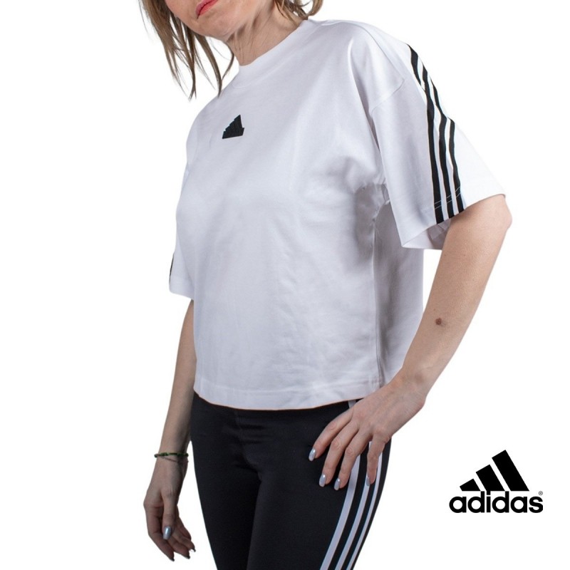 mi Fortaleza Convocar ADIDAS Sportswear Camiseta Future Icons 3 bandas Blanco White Mujer
