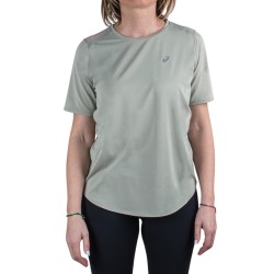 Asics Camiseta Road SS Top Verde Olive Grey Mujer