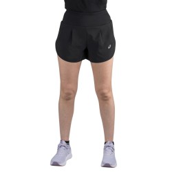 Asics Short Running Road 3.5in Short Negro Mujer