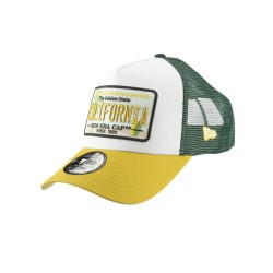 New Era Gorra A-Frame Patch Trucker California Verde Amarillo