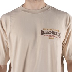 Rip Curl Camiseta Rip Curl Pro Bells Beach 2024 Line Up Beige Hombre