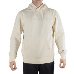 Champion Sudadera Felpa Logotipo Beige Cream Hombre