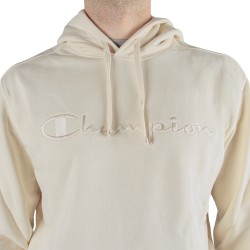 Champion Sudadera Felpa Logotipo Beige Cream Hombre