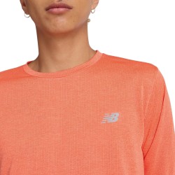 New Balance Camiseta Athletics Long Sleeve Naranja Hombre